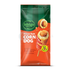Koreańskie smażone corn dogi BIBIGO 80g x 3szt/ op | Xuc Xich Tam Bot Corn Dog BIBIGO 80g x 3szt/ op (12op/ krt)