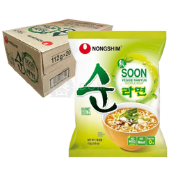 Zupa błyskawiczna vege NONGSHIM 112g x 20szt /krt | Mi Ramen Vi Rau Cu Soon NONGSHIM 112g x 20szt/ krt