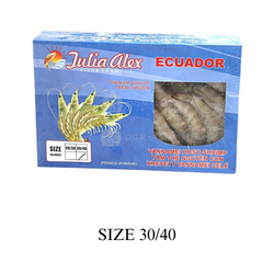 Tôm Thẻ Nguyên Con 30-40 JA 2kg x 6op/krt