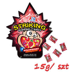 Musujące Cukierki o smaku Truskawek HK 15g | Keo No Vi Dau HK 15g x 12szt/ op (4op/ krt) (65299)