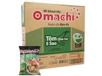Zupa błyskawiczna z krewetkami o smaku ostro-kwaśnych OMACHI 78g x 30szt/ krt | Mi Tom Chua Cay OMACHI 78g x 30szt/ krt