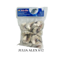 Krewetki TIGER bez głowy 8-12 JA 800g | Tom Su Co Vo Khong Dau 8-12 JA 800g x 10szt/krt