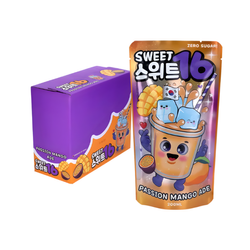 Napój gazowana o smaku mango bez cukru SWEET16 200ml x 10szt/ op | Nuoc Co Gas Vi Xoai Khong Duong SWEET16 200ml x 10szt/ op (5op/ krt) (0697)