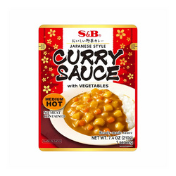 Japońskie curry z warzywami średnio ostre S&B 205ml | Goi Gia Vi Nau Curry Nhat Vi Cay Vua Voi Rau Cu S&B 205ml x 10szt/ op (50187)