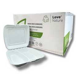 Hop Giay 2 Ngan Menu Box (230x205) LOVE NATURE 50szt/ op x 4op/ krt