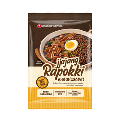 Makaron z kluskami ryżowymi Rabokki Jjajang NONGSHIM 414g | Mi Va Banh Gao Rabokki Vi Jjajang NONGSHIM 414g x 12op/ krt