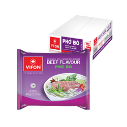 Zupka błyskawiczna Pho z wołowiną VIFON 60g x 30szt/ krt | Pho Bo VIFON 60g x 30szt/ krt (Thung Trang)