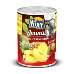 Ananas Plastry w lekkim syropie KIER 565g | Dua Khoanh KIER 565g x 24szt/ krt